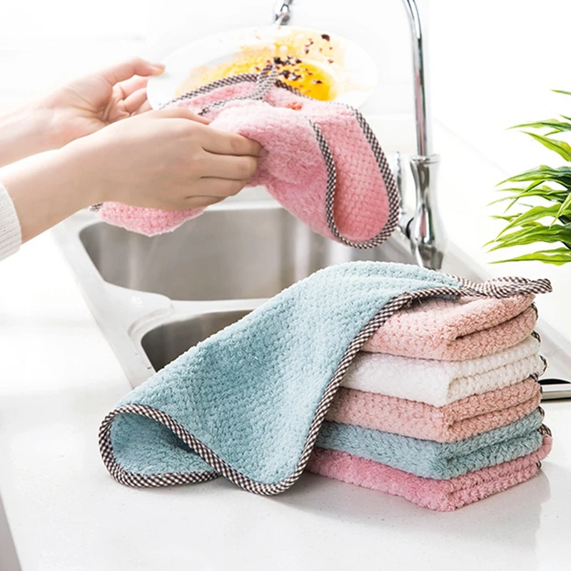 10PCS Kitchen Cleaning Cloth Dish Towels Soft Coral Velvet Non-Stick Oil Dish Cleaning Cloths Home Washing Towels Hand Towels
10PCS Kitchen Cleaning Cloth Dish Towels Soft Coral Velvet Non-Stick Oil Dish Cleaning Cloths Home Washing Towels Hand Towels