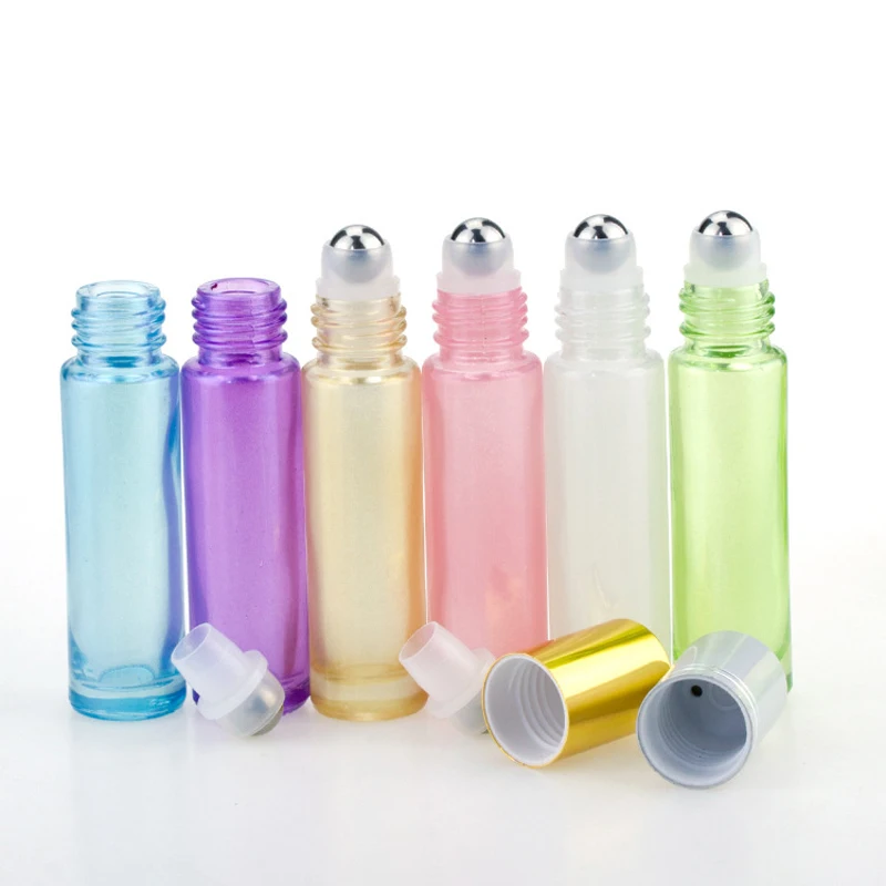 50pcs 10ml Pearl Colorful Thick Glass Essential Oil Roller Bottles Portable Travel Refillable Perfume Sample Rollerball Vial
50pcs 10ml Pearl Colorful Thick Glass Essential Oil Roller Bottles Portable Travel Refillable Perfume Sample Rollerball Vial