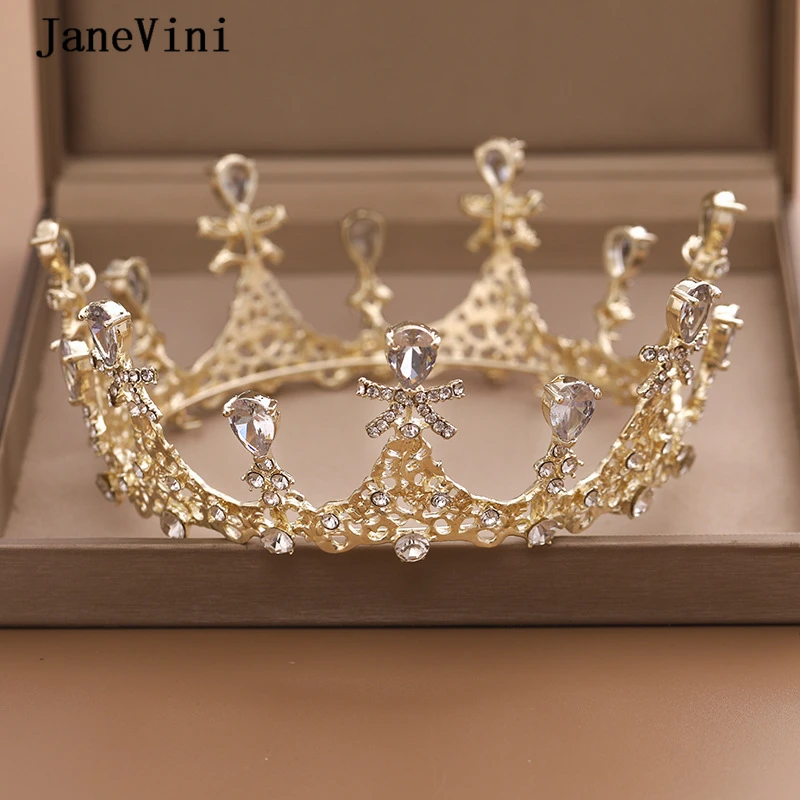 JaneVini 2019 Elegant Gold Round Princess Tiaras and Crowns Rhinestone Pageant Bridal Headbands Wedding Jewelry Hair Accessories
JaneVini 2019 Elegant Gold Round Princess Tiaras and Crowns Rhinestone Pageant Bridal Headbands Wedding Jewelry Hair Accessories