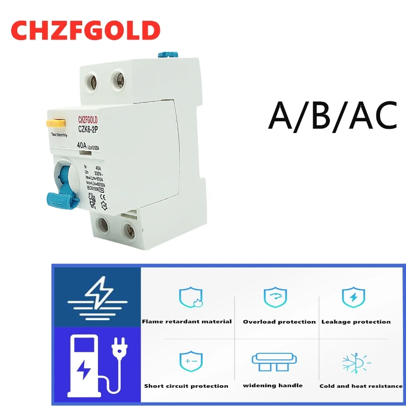 CHZFGOLD4P RCCB 10KA 1P + N 100A 30mA Тип B автоматический выключатель остаточного тока 1 а солнечная панель защита от перенапряжения
CHZFGOLD4P RCCB 10KA 1P + N 100A 30mA Тип B автоматический выключатель остаточного тока 1 а солнечная панель защита от перенапряжения