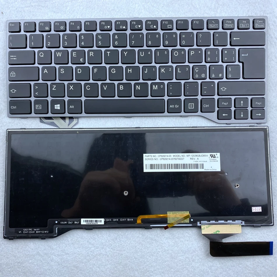 Italian Backlit Laptop Keyboard For Fujitsu Lifebook E733 E734 E743 E744 U745 E546 E547 E544 E736 E746 Series IT Layout
Italian Backlit Laptop Keyboard For Fujitsu Lifebook E733 E734 E743 E744 U745 E546 E547 E544 E736 E746 Series IT Layout