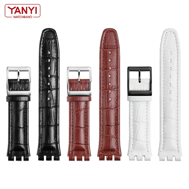 Спортивный кожаный ремешок для часов Swatch 17 мм 19 мм с зубчатым интерфейсом для мужчин и женщин, натуральный ремешок для наручных часов, браслет
Спортивный кожаный ремешок для часов Swatch 17 мм 19 мм с зубчатым интерфейсом для мужчин и женщин, натуральный ремешок для наручных часов, браслет