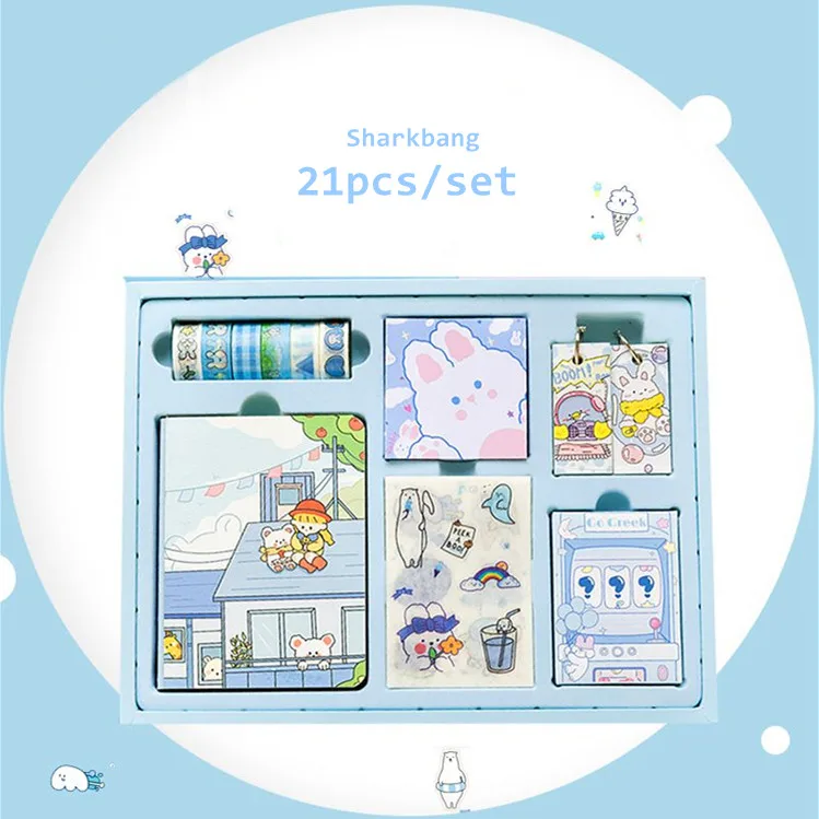 Sharkbang New Arrival Kawaii 21pcs/Set Notebook And Journals Planner Decorative Tape Memo Pad Kawaii Gift Stationery
Sharkbang New Arrival Kawaii 21pcs/Set Notebook And Journals Planner Decorative Tape Memo Pad Kawaii Gift Stationery