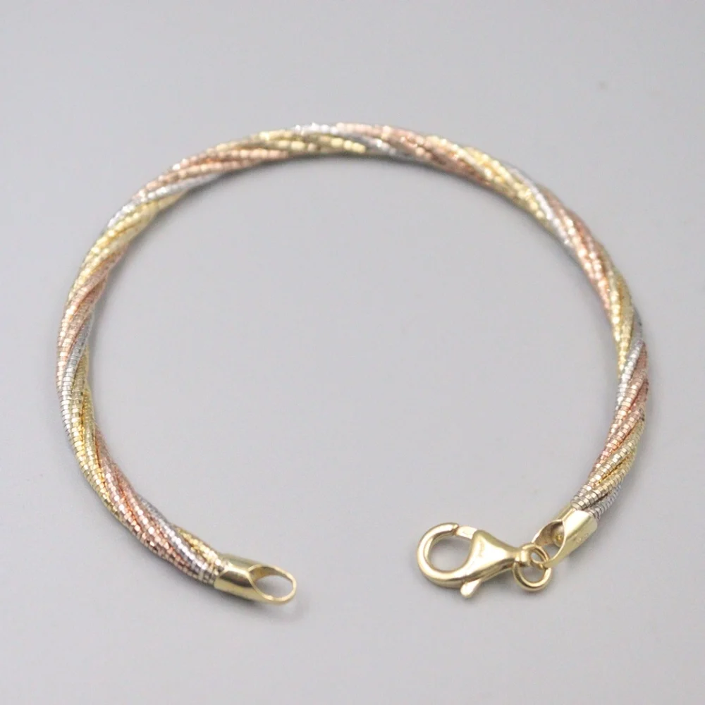 Pure 925 Sterling Silver Bangle Colorful Braided Twill Twist Chain Bracelet For Women Craved Lucky Gift
Pure 925 Sterling Silver Bangle Colorful Braided Twill Twist Chain Bracelet For Women Craved Lucky Gift