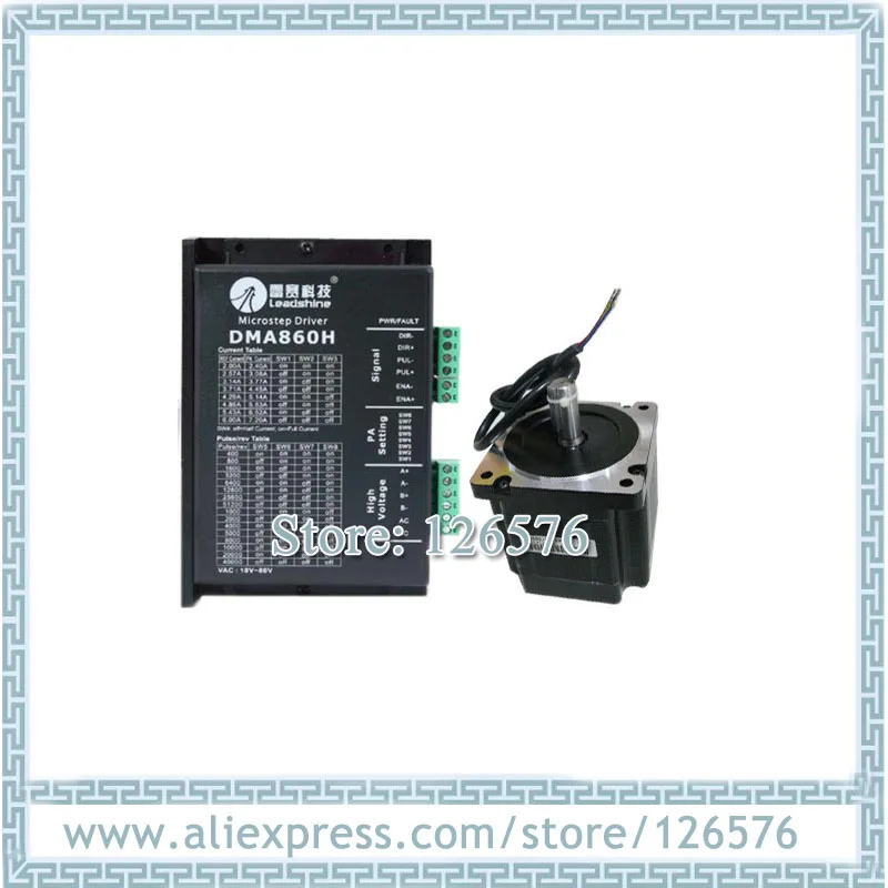 Leadshine 2-phase stepper motor 8.5N.m 4 Wire 12.7mm/14mm shaft 86HS85D + DMA860H Driver
Leadshine 2-phase stepper motor 8.5N.m 4 Wire 12.7mm/14mm shaft 86HS85D + DMA860H Driver
