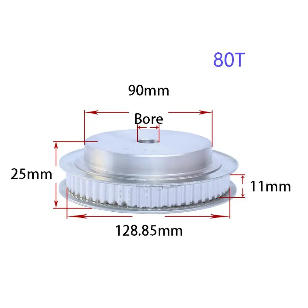 1Pcs BF Type 49-80 Teeth XL Timing Belt Pulley Slot Width 11mm Pitch 5.08mm For 10mm Belt CNC/Step Motor
1Pcs BF Type 49-80 Teeth XL Timing Belt Pulley Slot Width 11mm Pitch 5.08mm For 10mm Belt CNC/Step Motor