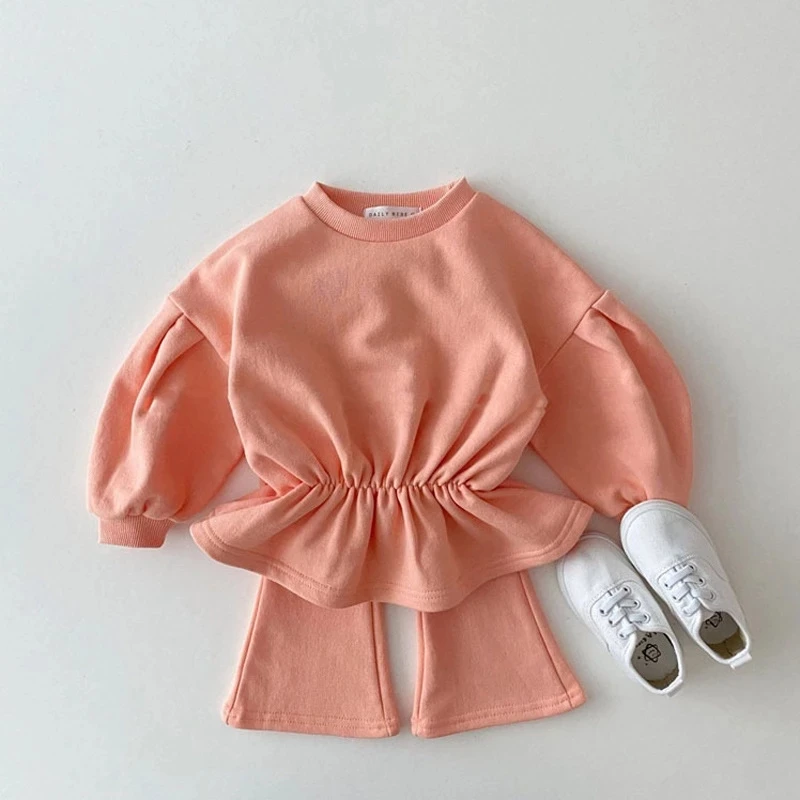 Korean Grils Children's Sweatershirt Clothing Set Baby Kids Cotton Fashion Sweatershirt + Flared Pants 2pcs Suit Clothes
Korean Grils Children's Sweatershirt Clothing Set Baby Kids Cotton Fashion Sweatershirt + Flared Pants 2pcs Suit Clothes