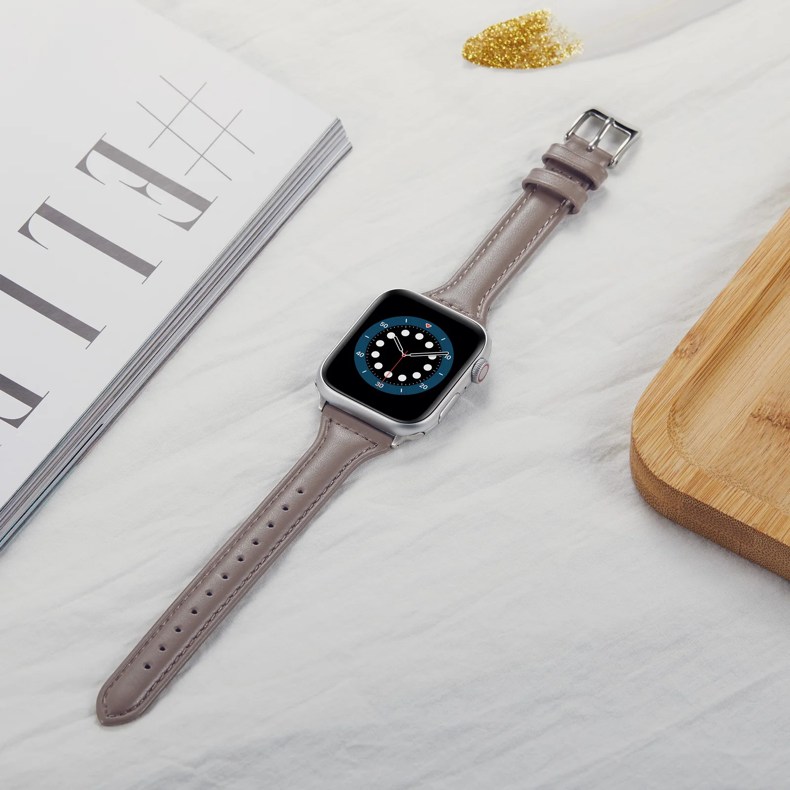 Leather Slim Watch Strap for Apple Watch Series 6 5 4 3 2 1 SE Wristband Bracelet Band for IWatch Band 44mm 42mm 40mm 38mm Loop
Leather Slim Watch Strap for Apple Watch Series 6 5 4 3 2 1 SE Wristband Bracelet Band for IWatch Band 44mm 42mm 40mm 38mm Loop