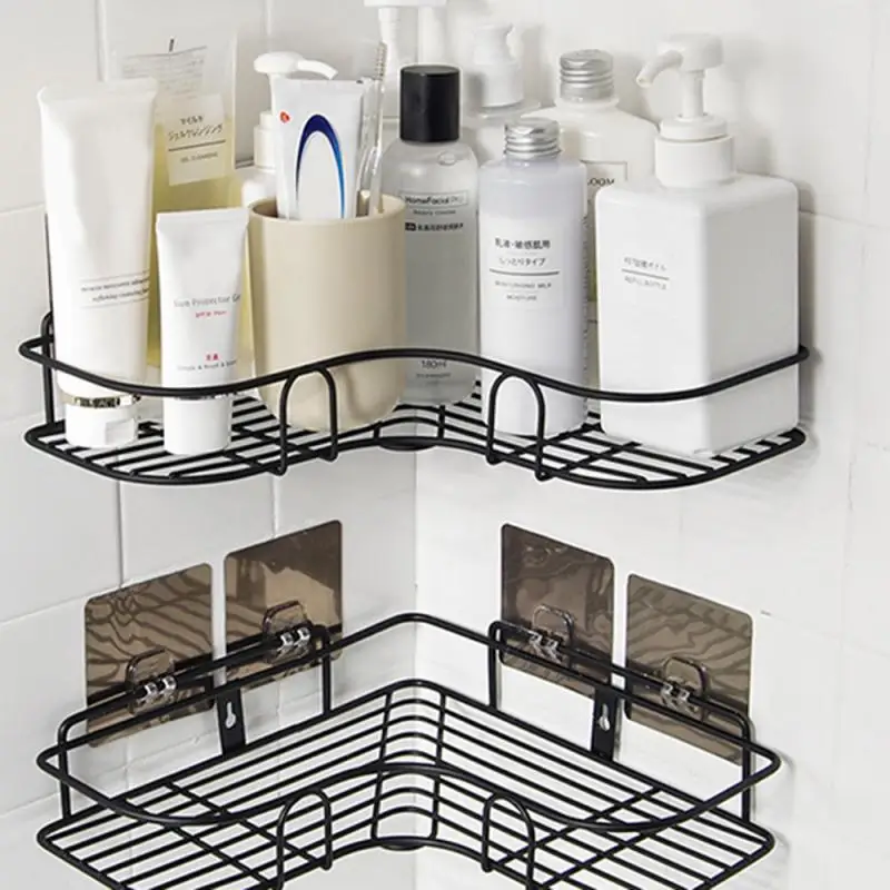 Punch Free Corner Bathroom Shelf Kitchen organizer Bathroom Fixture Wrought Iron Shampoo Storage Rack Bathroom Accessories
Punch Free Corner Bathroom Shelf Kitchen organizer Bathroom Fixture Wrought Iron Shampoo Storage Rack Bathroom Accessories