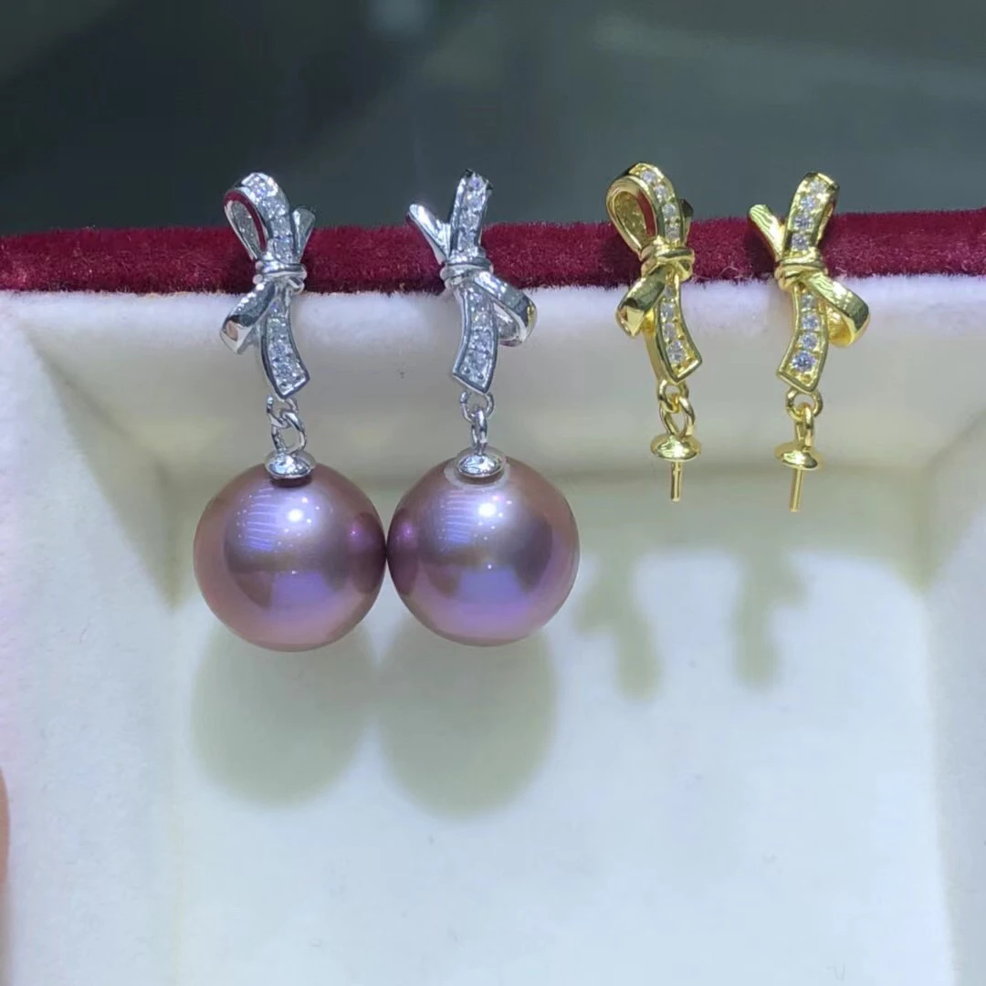 Bow Shape 925 Sterling Silver Earrings Findings Mountings Settings Jewelry Parts Fittings for Agate Beads Crystal 3 Pairs/Lot
Bow Shape 925 Sterling Silver Earrings Findings Mountings Settings Jewelry Parts Fittings for Agate Beads Crystal 3 Pairs/Lot