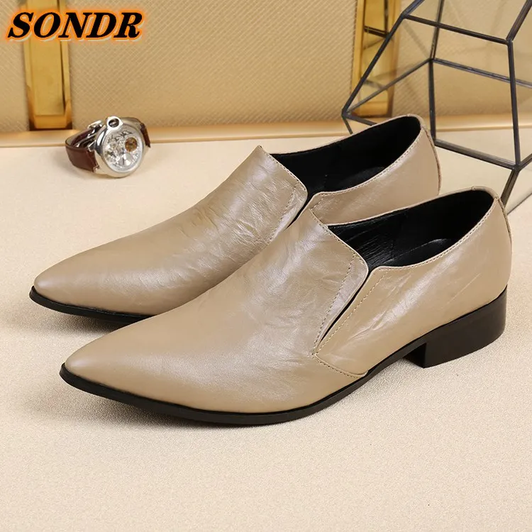 Sapatos Masculino Men Genuine Leather Shoes Pointed Toe Slip On For Men Korean Style Dress Business Comfortable Loafer Shoes
Sapatos Masculino Men Genuine Leather Shoes Pointed Toe Slip On For Men Korean Style Dress Business Comfortable Loafer Shoes