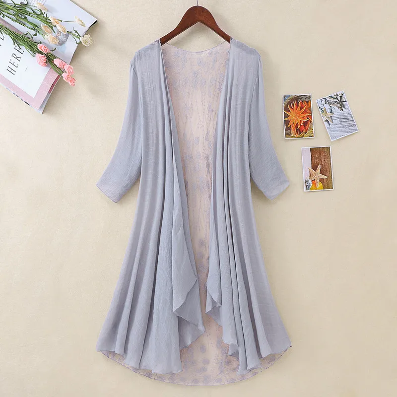 2026 Summer Women Midi Long Embroidery Shawl Cardigan Casual Thin Irregular Cotton Linen Cardigans Lady Sun Protection Clothing
2026 Summer Women Midi Long Embroidery Shawl Cardigan Casual Thin Irregular Cotton Linen Cardigans Lady Sun Protection Clothing