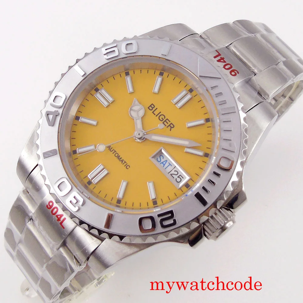 BLIGER 24 Jewels NH36A 40mm Automatic Men's Watch Sapphire Glass Double Day Display Stainless Steel Bracelet Luminous Dial
BLIGER 24 Jewels NH36A 40mm Automatic Men's Watch Sapphire Glass Double Day Display Stainless Steel Bracelet Luminous Dial