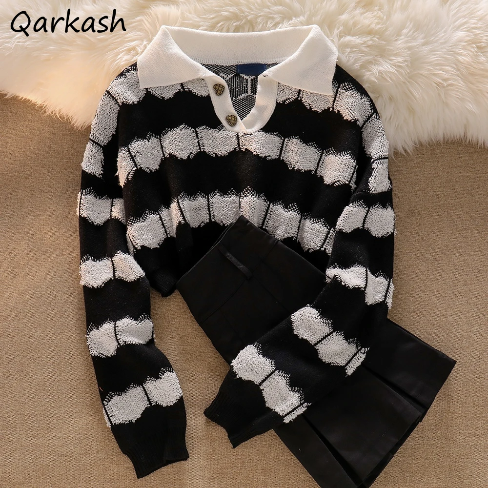 Pullovers Women New Knitting Ulzzang Retro Casual Harajuku Sweater Turn Down Collar Feminine Clothes Simple Streetwear BF Style
Pullovers Women New Knitting Ulzzang Retro Casual Harajuku Sweater Turn Down Collar Feminine Clothes Simple Streetwear BF Style