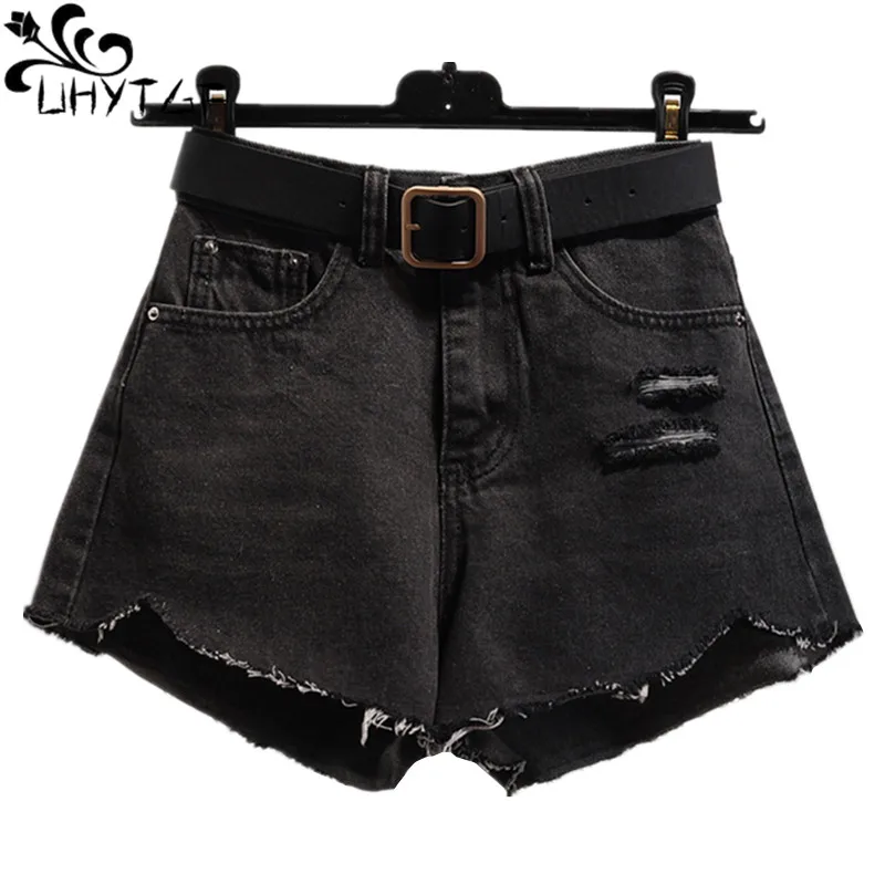 UHYTGF Fashion hole summer denim pants women high waist wide legs hot pants casual big size jeans tassel elegant trousers 1469
UHYTGF Fashion hole summer denim pants women high waist wide legs hot pants casual big size jeans tassel elegant trousers 1469