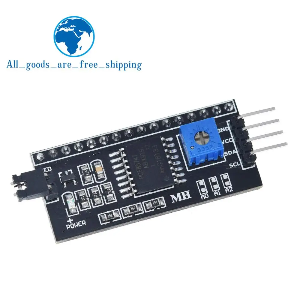 IIC I2C TWI Φ 1602 2004 LCD LCD1602 плата адаптера ЖК-модуля преобразователя PCF8574
IIC I2C TWI Φ 1602 2004 LCD LCD1602 плата адаптера ЖК-модуля преобразователя PCF8574