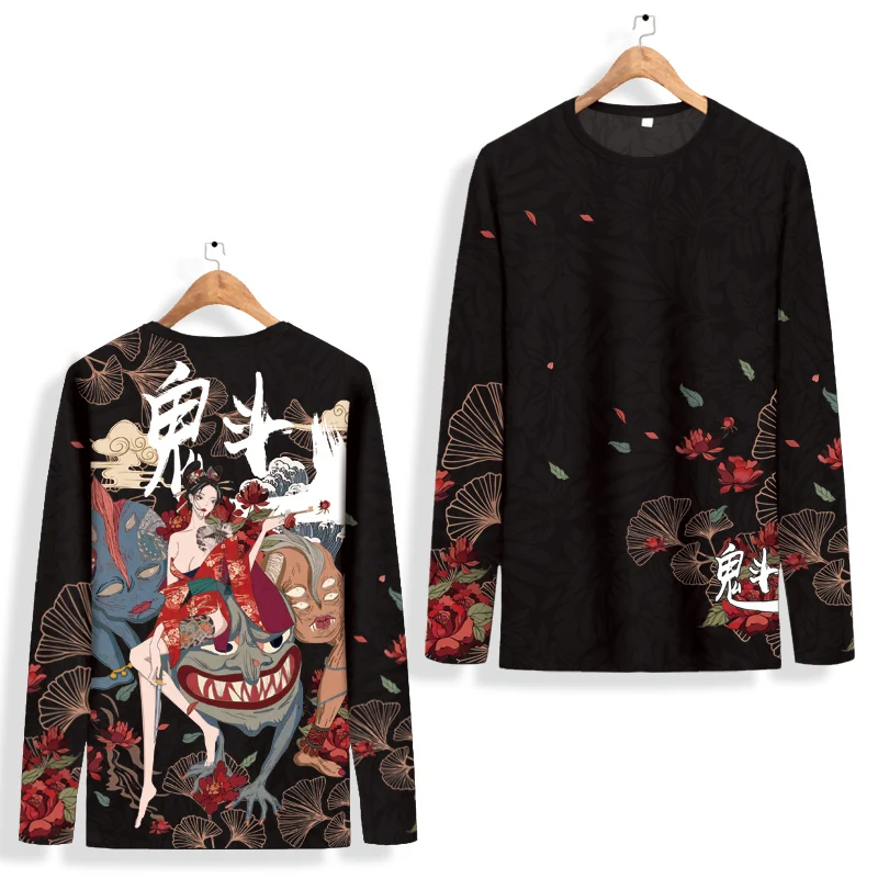 Chinese Style Beauty Print Autumn Long-Sleeved T - Shirt Men's Slim Round Neck Sweater Spirit Guy Casual Bottoming Shirt Fashion
Chinese Style Beauty Print Autumn Long-Sleeved T - Shirt Men's Slim Round Neck Sweater Spirit Guy Casual Bottoming Shirt Fashion