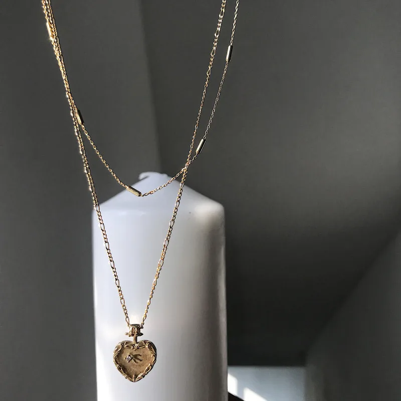 Silvology 925 Sterling Silver Heart Double Layer Necklace Gold Original Wreath Side Creative Pendant Necklace for Women Jewelry
Silvology 925 Sterling Silver Heart Double Layer Necklace Gold Original Wreath Side Creative Pendant Necklace for Women Jewelry