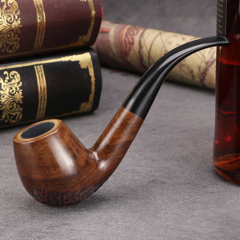 Handmade Dual Purpose Ebony Tobacco Pipe Traditional Style Curved Handle And Cigarette Holder Set Wooden Smoke Accessories
Handmade Dual Purpose Ebony Tobacco Pipe Traditional Style Curved Handle And Cigarette Holder Set Wooden Smoke Accessories