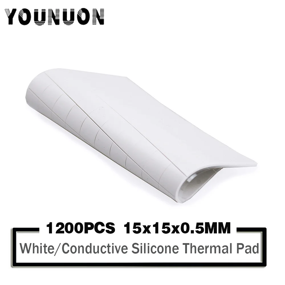 1200PCS 15x15x0.5mm 15mmx0.5mm Thermal Conductivity Thermal Pad GPU CPU Heatsink Cooling Conductive Silicone Pad
1200PCS 15x15x0.5mm 15mmx0.5mm Thermal Conductivity Thermal Pad GPU CPU Heatsink Cooling Conductive Silicone Pad