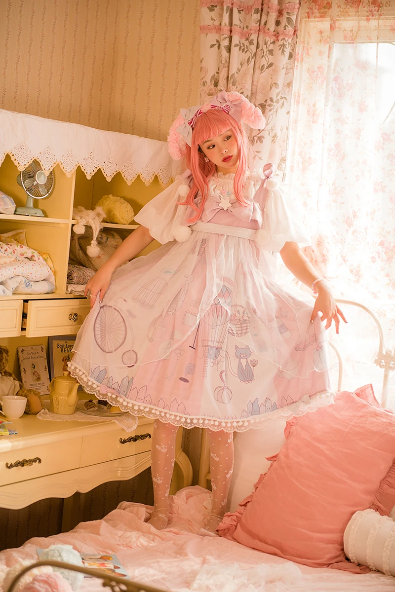 Sweet princess lolita dress palace lace bowknot cute printing mesh high waist kawaii dress girl loli cosplay gothic lolita jsk
Sweet princess lolita dress palace lace bowknot cute printing mesh high waist kawaii dress girl loli cosplay gothic lolita jsk