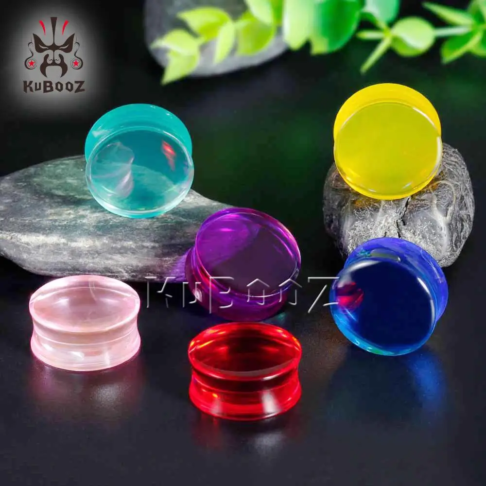 KUBOOZ Hot Simple Transparent Acrylic 6 Color Ear Plugs Piercing Stretchers Studs Tunnels Earrings Body Jewelry Expanders 2PCS
KUBOOZ Hot Simple Transparent Acrylic 6 Color Ear Plugs Piercing Stretchers Studs Tunnels Earrings Body Jewelry Expanders 2PCS