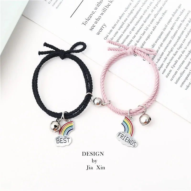 50 Pieces Best Friend Bracelets Wholesale Magnet Couple Bracelet Rainbow Bell Pendant Friendship Jewelry Adjustable Braid Rope
50 Pieces Best Friend Bracelets Wholesale Magnet Couple Bracelet Rainbow Bell Pendant Friendship Jewelry Adjustable Braid Rope