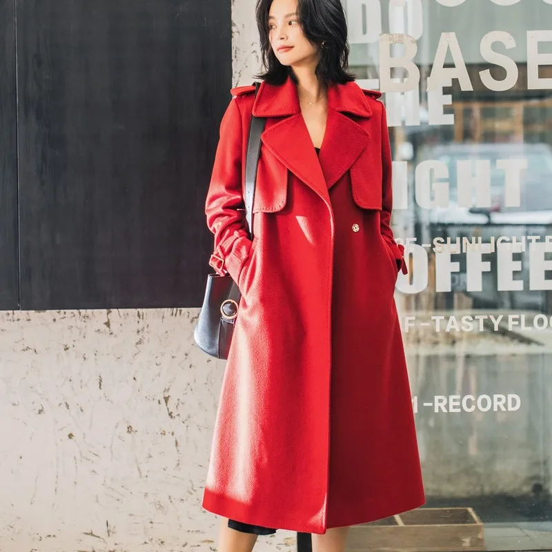 winter Autumn and 100% wool coat water ripples wild long was thin woolen temperament jacket women
winter Autumn and 100% wool coat water ripples wild long was thin woolen temperament jacket women