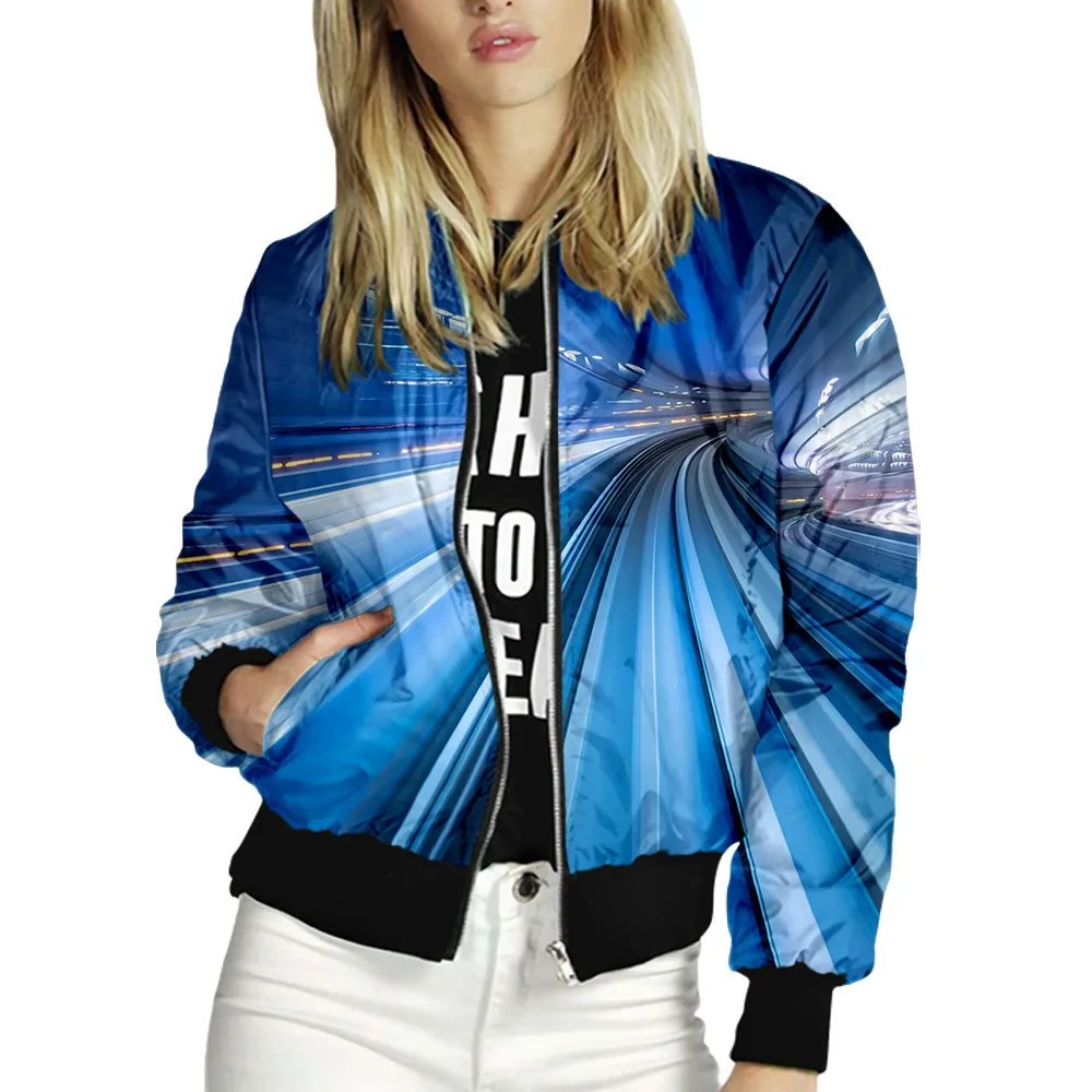 Women Jackets Printed Ladies Zipper Up Bomber Outwear Autumn Winter Long Sleeve Short Thin Slim Casual Pocket Biker Coats
Women Jackets Printed Ladies Zipper Up Bomber Outwear Autumn Winter Long Sleeve Short Thin Slim Casual Pocket Biker Coats