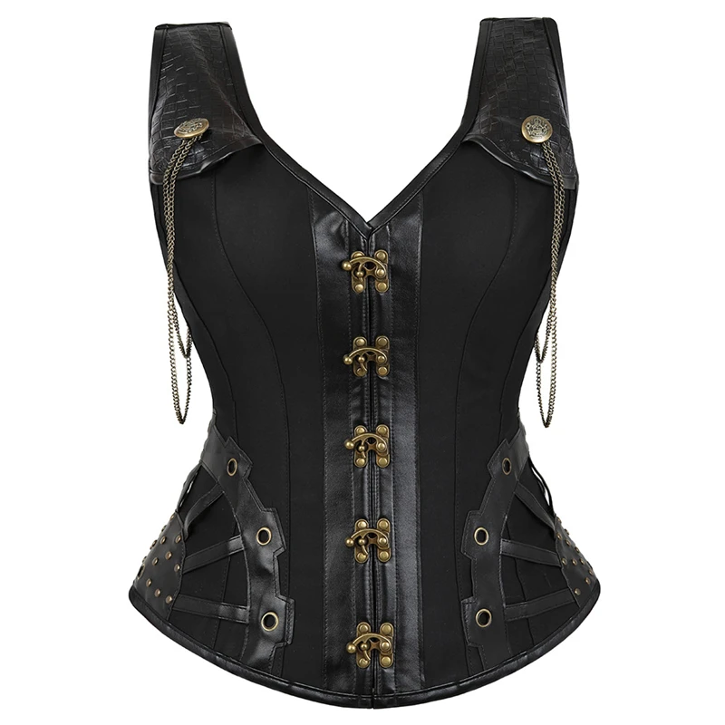 Retro Steampunk Gothic Straps Corset Women Lingerie Vest Sexy Overbust Corsets Top Body Shaper Waist Slimming Bustiers
Retro Steampunk Gothic Straps Corset Women Lingerie Vest Sexy Overbust Corsets Top Body Shaper Waist Slimming Bustiers