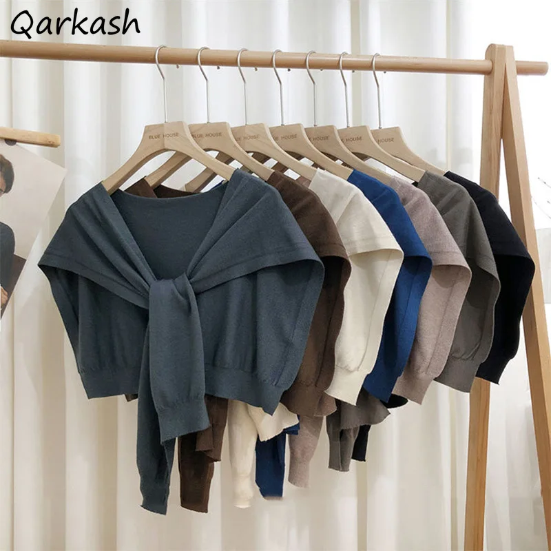 Women Shrugs Solid Fashion Cuff Shoulder All-match Wrap Tops Cover Shawls Students Spring Summer Casual Cape Knitted Chic Scarf
Women Shrugs Solid Fashion Cuff Shoulder All-match Wrap Tops Cover Shawls Students Spring Summer Casual Cape Knitted Chic Scarf