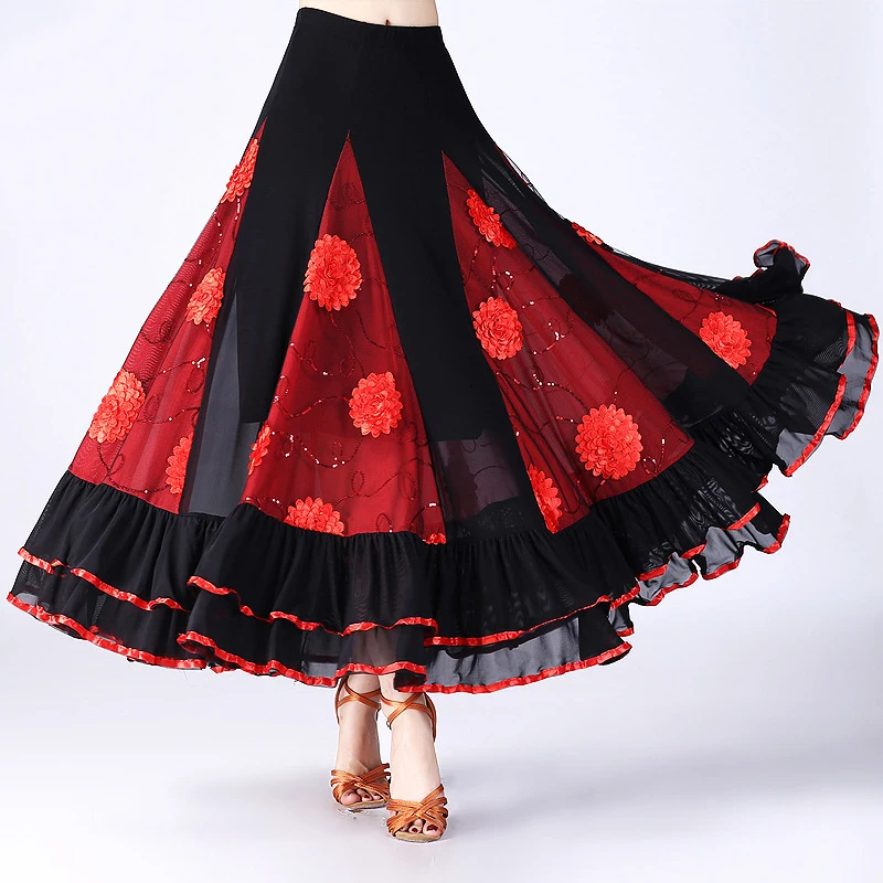 Ballroom Tango Chacha Modern Dance Costume Big Long Swing Dancing Skirt Women Stage Performance Dance Wear
Ballroom Tango Chacha Modern Dance Costume Big Long Swing Dancing Skirt Women Stage Performance Dance Wear