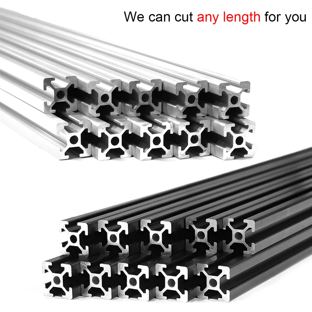 Black 2020 size: 960mm x 4, 560mm x 7, 590mm x 4,560mm×1 Aluminum Extrusion Profile
Black 2020 size: 960mm x 4, 560mm x 7, 590mm x 4,560mm×1 Aluminum Extrusion Profile