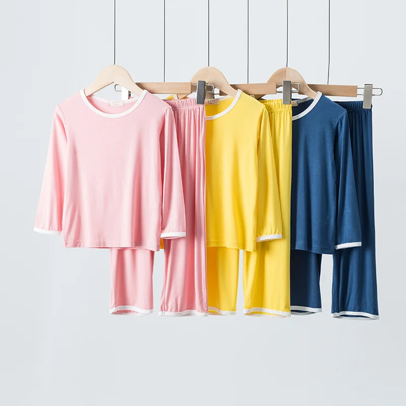 Spring And Summer New Children Pajamas Girls Long Sleeve Pants Suits Korean Style Solid Color Thin Modal Comfortable Home Suit
Spring And Summer New Children Pajamas Girls Long Sleeve Pants Suits Korean Style Solid Color Thin Modal Comfortable Home Suit