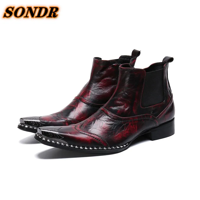 British Style Men Autumn Boots Steel Pointed Toe Wedding Gentleman High Quality Rivets Genuine Leather Shoes Zapatos De Hombre
British Style Men Autumn Boots Steel Pointed Toe Wedding Gentleman High Quality Rivets Genuine Leather Shoes Zapatos De Hombre