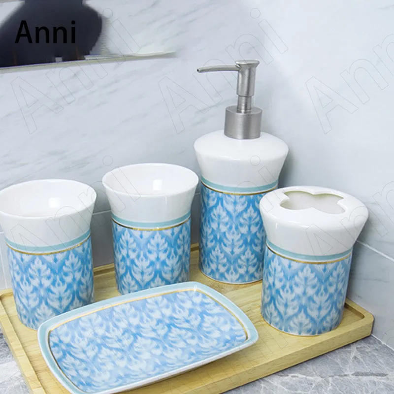 Creativity Maple Leaf Painting Bathroom Accessories Set Ceramic European Modern Household Five Piece Set Shower Accessories
Creativity Maple Leaf Painting Bathroom Accessories Set Ceramic European Modern Household Five Piece Set Shower Accessories