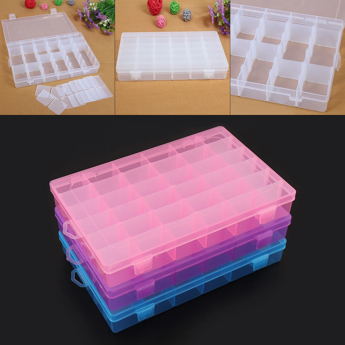 3 Colors 36 Grid PP Removable Multipurpose Organizer Container Storage Box Fit for Household Daily / Cosmetic / Jewelry
3 Colors 36 Grid PP Removable Multipurpose Organizer Container Storage Box Fit for Household Daily / Cosmetic / Jewelry