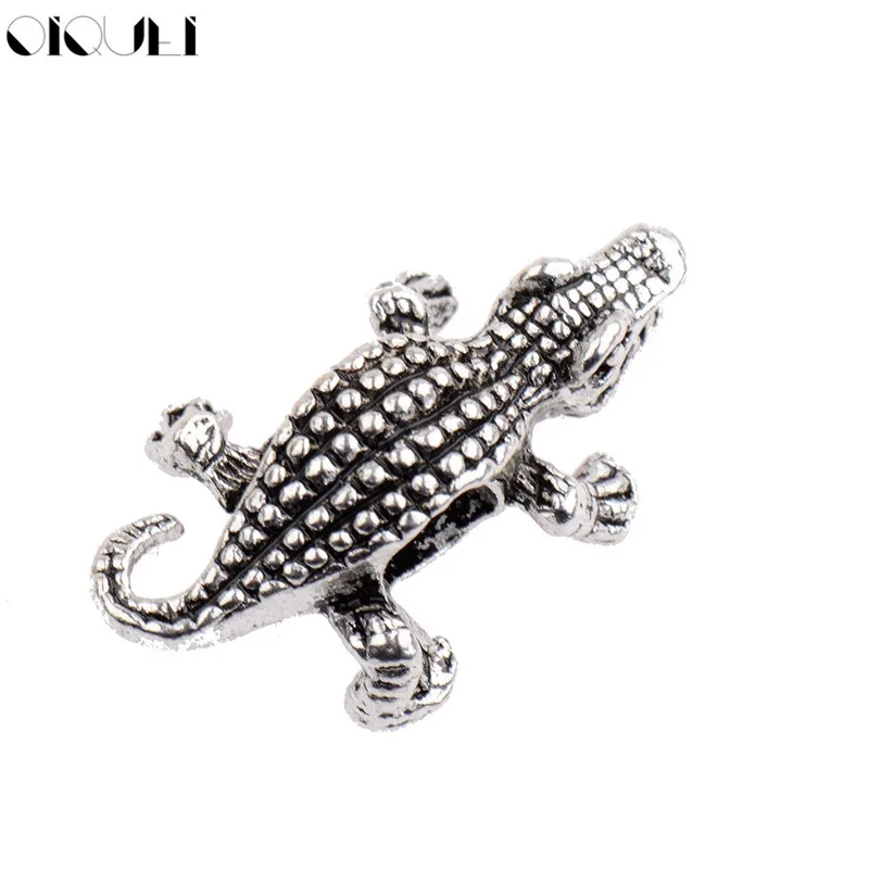 Charms Antique Tibetan Silver Color Crocodile Shaped Beads Metal Spacer Beads For DIY Bracelet Jewelry Making 5pcs/lots
Charms Antique Tibetan Silver Color Crocodile Shaped Beads Metal Spacer Beads For DIY Bracelet Jewelry Making 5pcs/lots