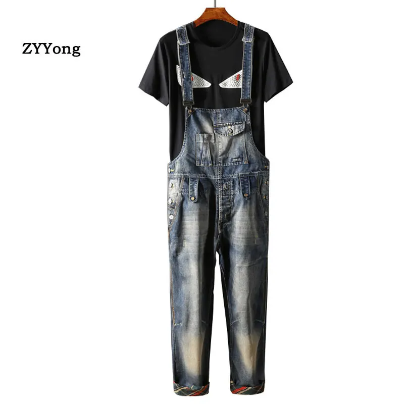 Men Denim Jumpsuit Bib Overalls High Quality Retro Loose Straight Jeans Vintage Freight Cargo Pants Leisure Blue Trousers
Men Denim Jumpsuit Bib Overalls High Quality Retro Loose Straight Jeans Vintage Freight Cargo Pants Leisure Blue Trousers