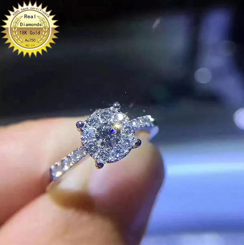 18k gold ring Natural Real 0.29ct diamond ring Jewellery Engagement ring &Wedding ring H-M60
18k gold ring Natural Real 0.29ct diamond ring Jewellery Engagement ring &Wedding ring H-M60