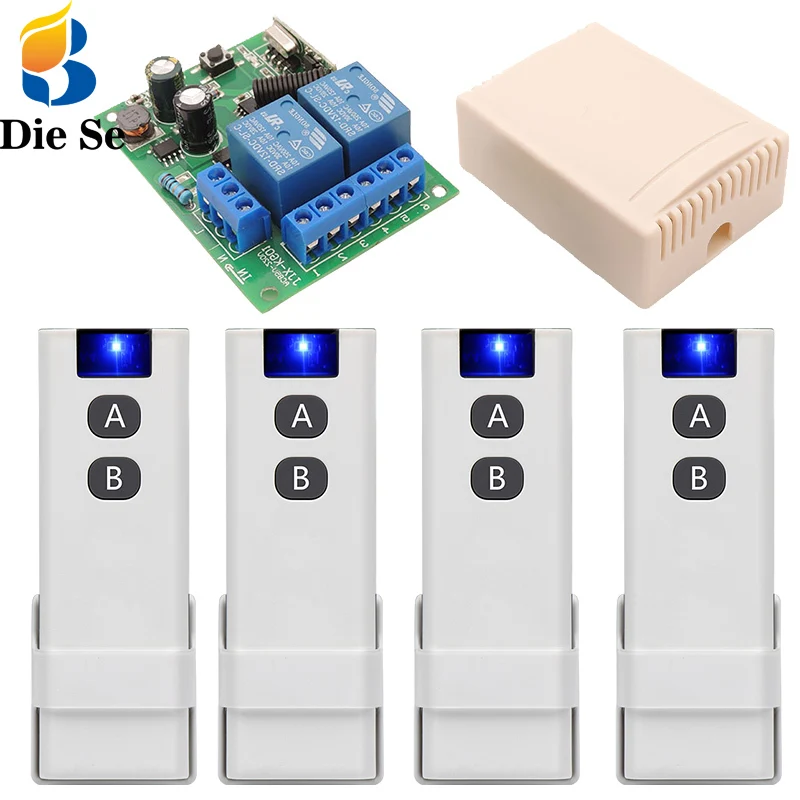 DieSe 433MHz Wireless Remote Control 2 buttons Mount Clip Transmitter and AC 110V 220V 10A Receiver For Garage Motor Light DIY
DieSe 433MHz Wireless Remote Control 2 buttons Mount Clip Transmitter and AC 110V 220V 10A Receiver For Garage Motor Light DIY