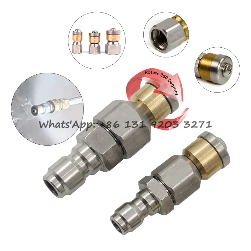 10mpa~20mpa Sewer Jetter Nozzle 1/8" 1/4" 3/8" High Pressure Drain Hose Pipe Tap Spray Nozzle For Car Pipe Cleaning Machine
10mpa~20mpa Sewer Jetter Nozzle 1/8" 1/4" 3/8" High Pressure Drain Hose Pipe Tap Spray Nozzle For Car Pipe Cleaning Machine
