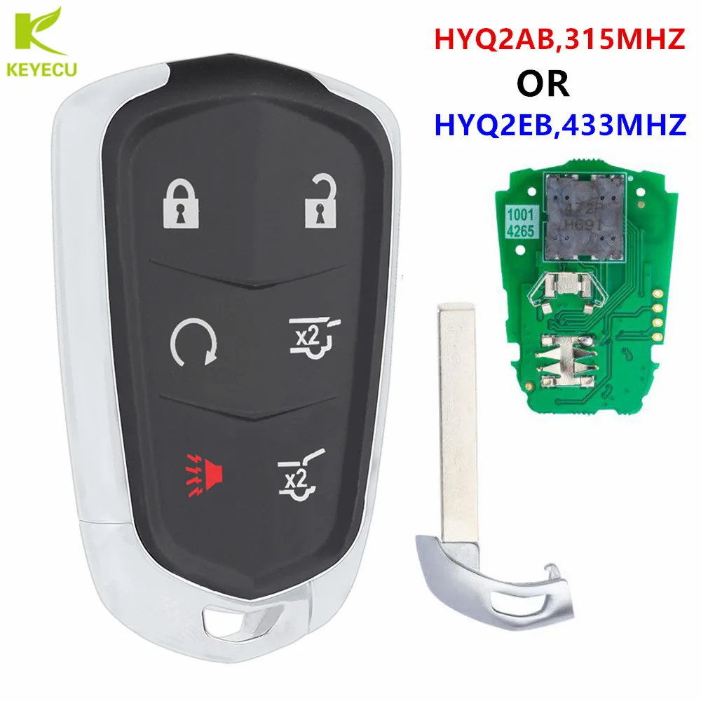 KEYECU Replacement Proximity Remote Key FOB 315MHZ HYQ2AB OR HYQ2EB 433MHZ for CADILLAC ESCALADE TRANSMITTER 2015-2019
KEYECU Replacement Proximity Remote Key FOB 315MHZ HYQ2AB OR HYQ2EB 433MHZ for CADILLAC ESCALADE TRANSMITTER 2015-2019