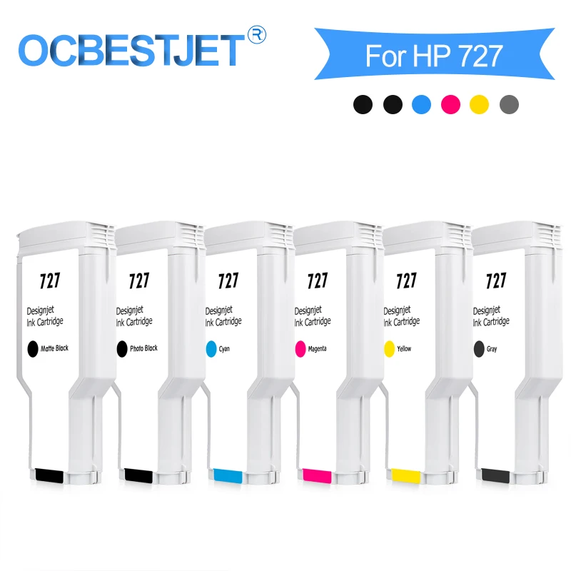 OCBESTJET для HP 727 совместимый чернильный картридж DesignJet T920 T930 T1500 T1530 T2500 T2530 принтер (PK C M Y GY MK 7 упаковка)
OCBESTJET для HP 727 совместимый чернильный картридж DesignJet T920 T930 T1500 T1530 T2500 T2530 принтер (PK C M Y GY MK 7 упаковка)