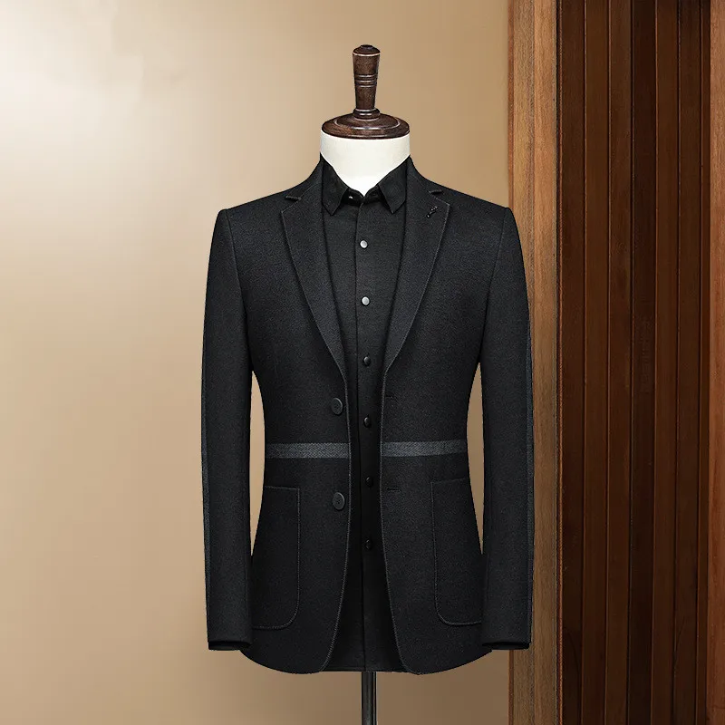 Winter Knitted Wool Men's Suit Jacket Banquet 2021 Formal New Slim Coat Male Business Party Evening Wear Top
Winter Knitted Wool Men's Suit Jacket Banquet 2021 Formal New Slim Coat Male Business Party Evening Wear Top