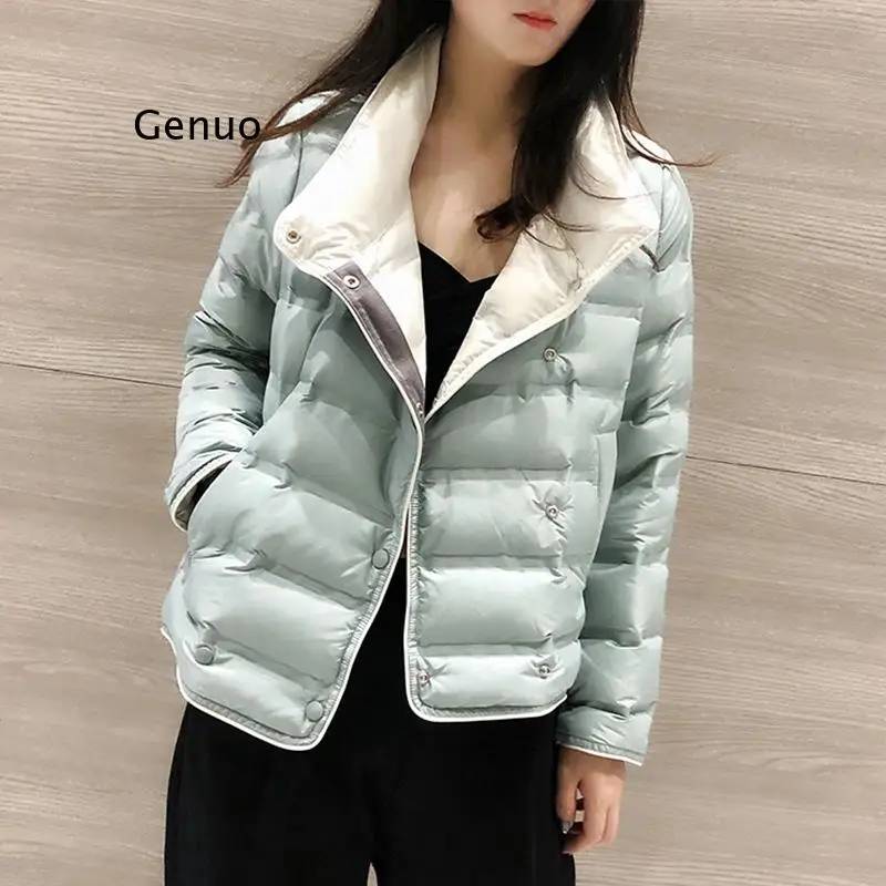 Winter Women Stand Collar Ultra Light Short Down Coat 90% White Duck Down Warm Single Breasted Jacket Lady Snow Outwear
Winter Women Stand Collar Ultra Light Short Down Coat 90% White Duck Down Warm Single Breasted Jacket Lady Snow Outwear