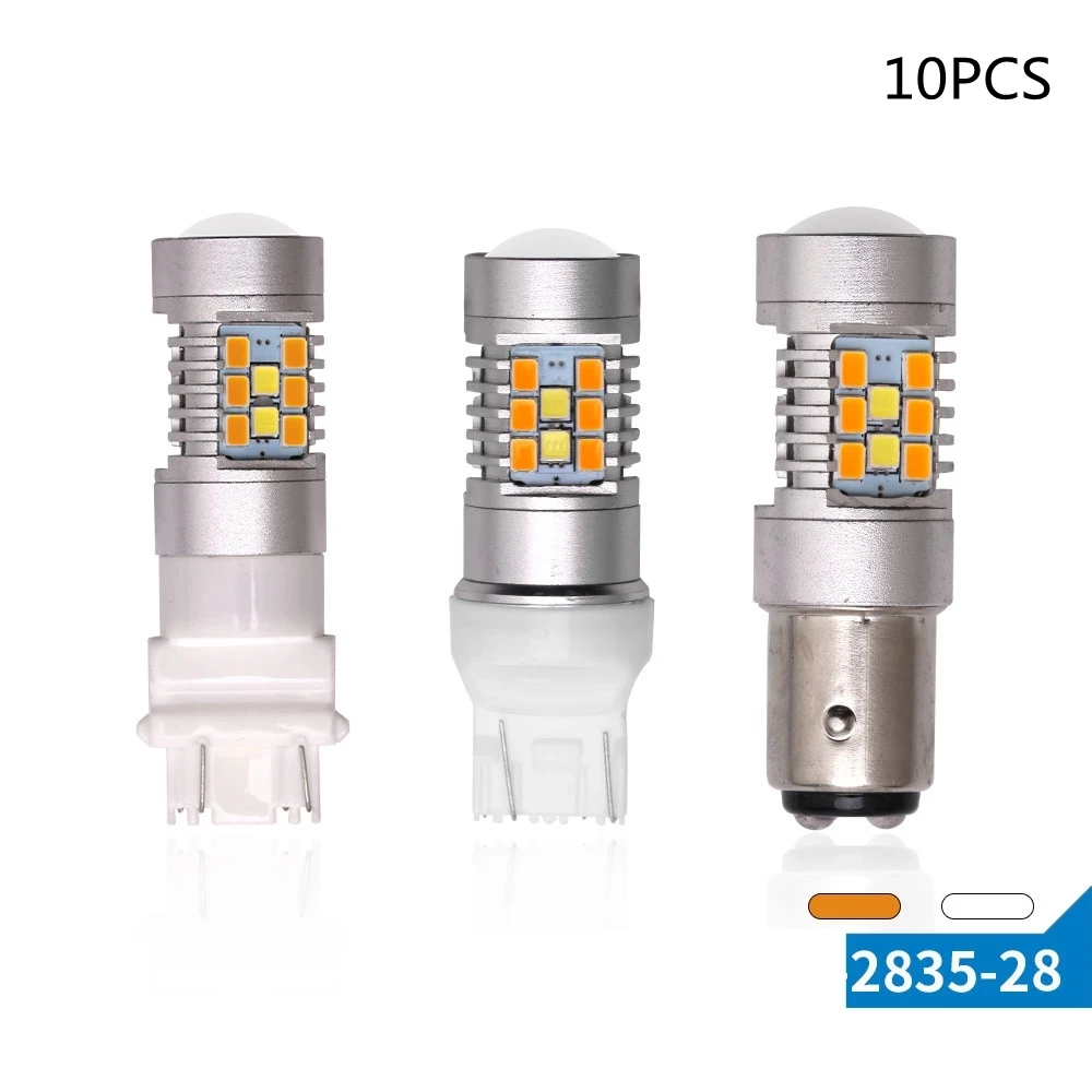 10Pcs LED Lamp Brake Lamp Brake Lights 7443 3157 1157 2835 28smd 12V Universal Double Color 50000 / 100000 Hours
10Pcs LED Lamp Brake Lamp Brake Lights 7443 3157 1157 2835 28smd 12V Universal Double Color 50000 / 100000 Hours