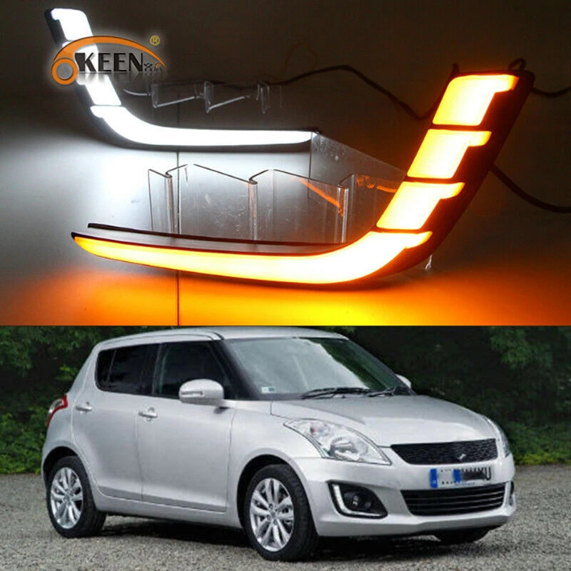 OKEEN 2pcs Car Led Daytime Running Light for Suzuki Swift 2014 2015 2016 LED Daytime Running Light Turn Signal Light Fog Lamps
OKEEN 2pcs Car Led Daytime Running Light for Suzuki Swift 2014 2015 2016 LED Daytime Running Light Turn Signal Light Fog Lamps