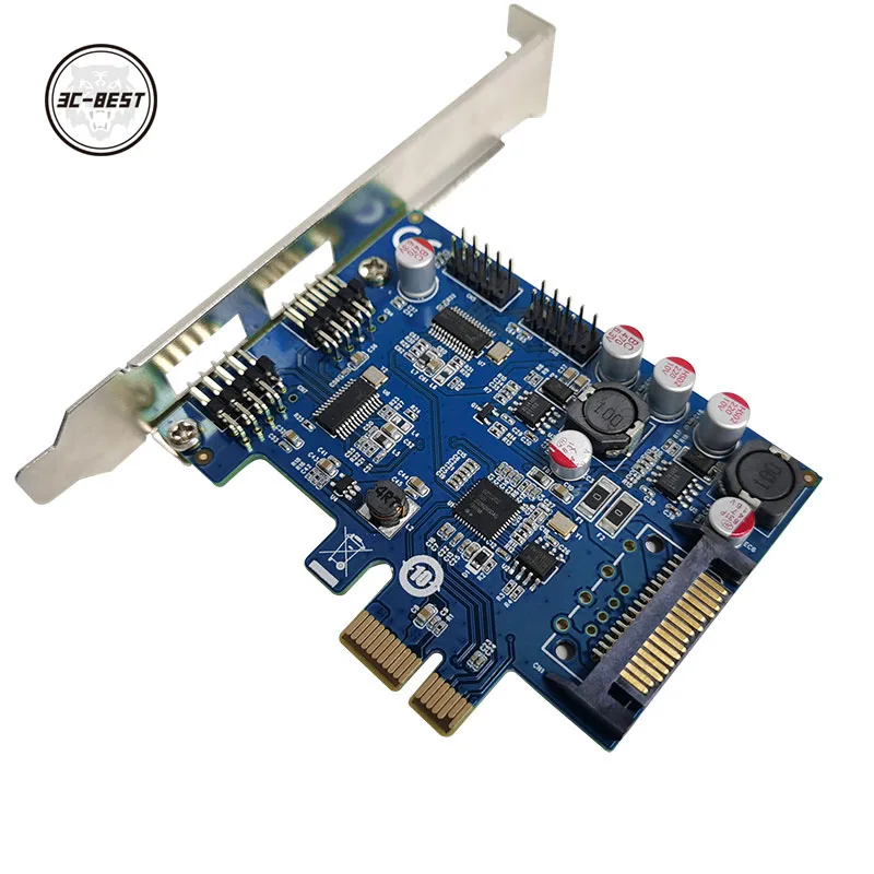 PCIe converts four 9-pin USB2.0 extension CARDS to support large device connections
PCIe converts four 9-pin USB2.0 extension CARDS to support large device connections