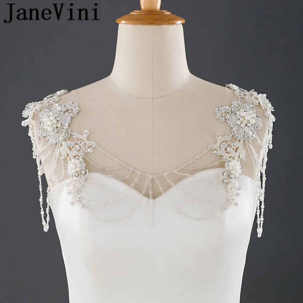 JaneVini Bridal Shoulder Necklace Rhinestone Crystal Pearl Lace Women Choker Necklaces Shoulder Chains Wedding Neck Accessories
JaneVini Bridal Shoulder Necklace Rhinestone Crystal Pearl Lace Women Choker Necklaces Shoulder Chains Wedding Neck Accessories